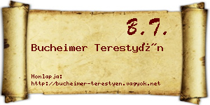 Bucheimer Terestyén névjegykártya